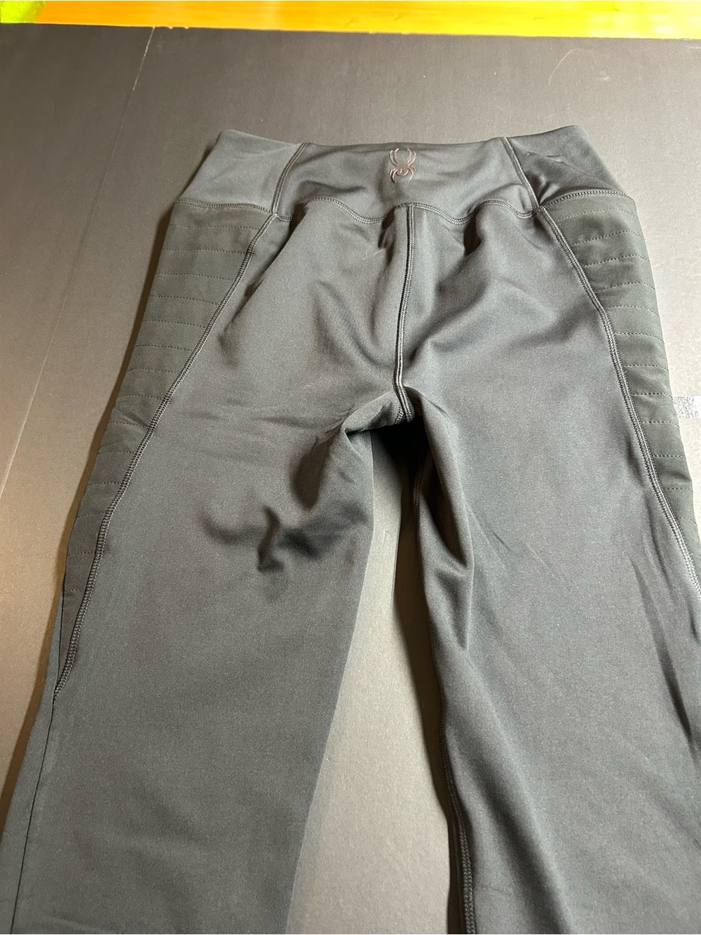 Spyder Activewear Women’s Active Leggings w/ Zip Pockets-Black, Fleece Lined - Picture 4 of 8